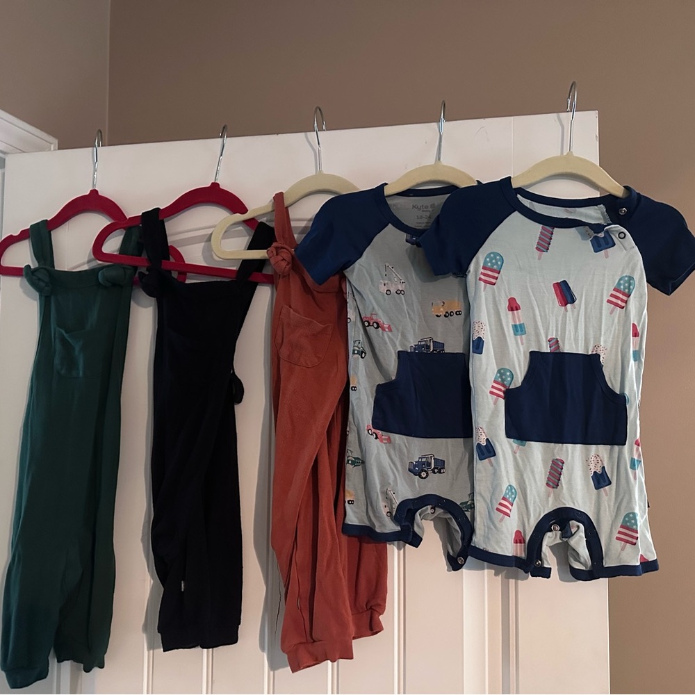 Kyte Baby Toddler Bundle (overalls, shortalls, bodysuits) Gender neutral